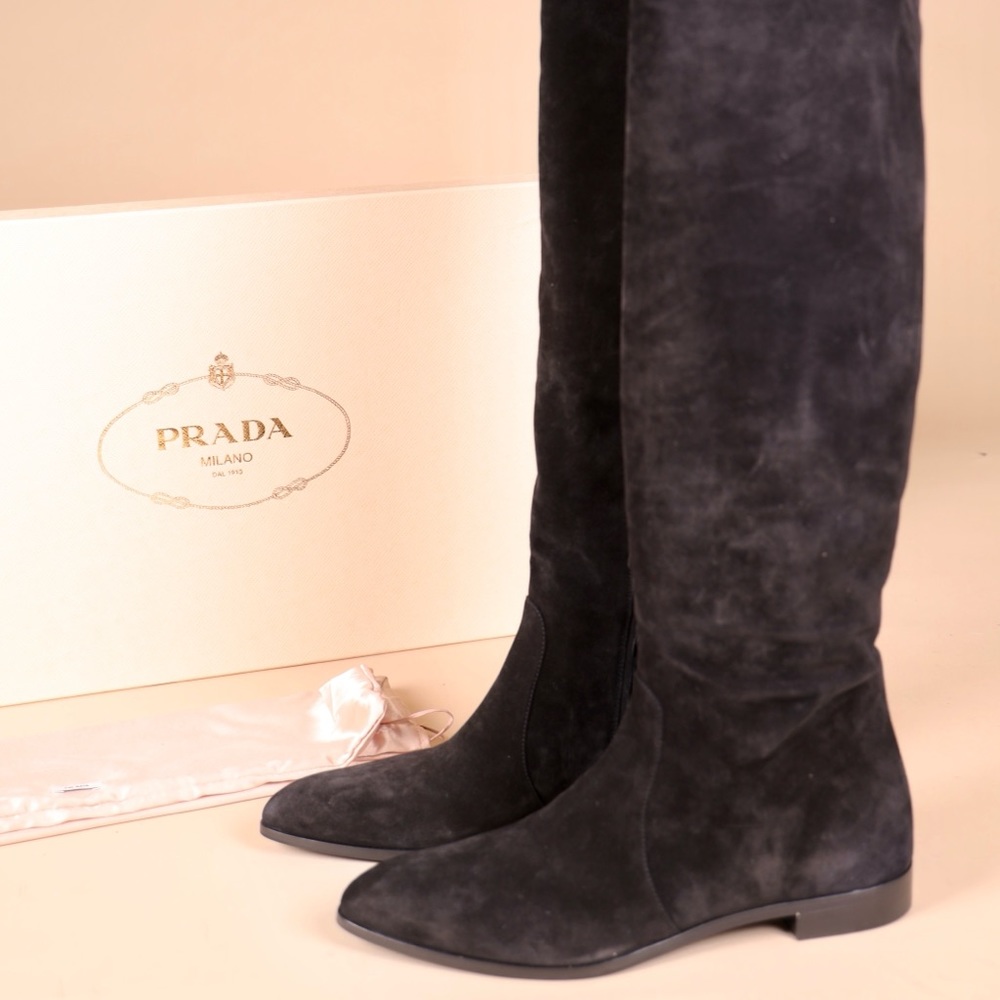 Prada Suede Boots -  New Never Worn! - Picture 4 of 5